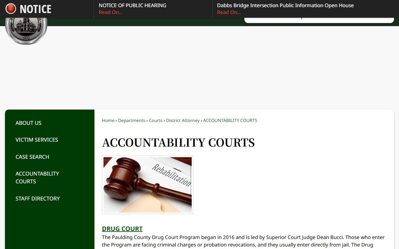Paulding County Clerk of Superior Court accountability court record context