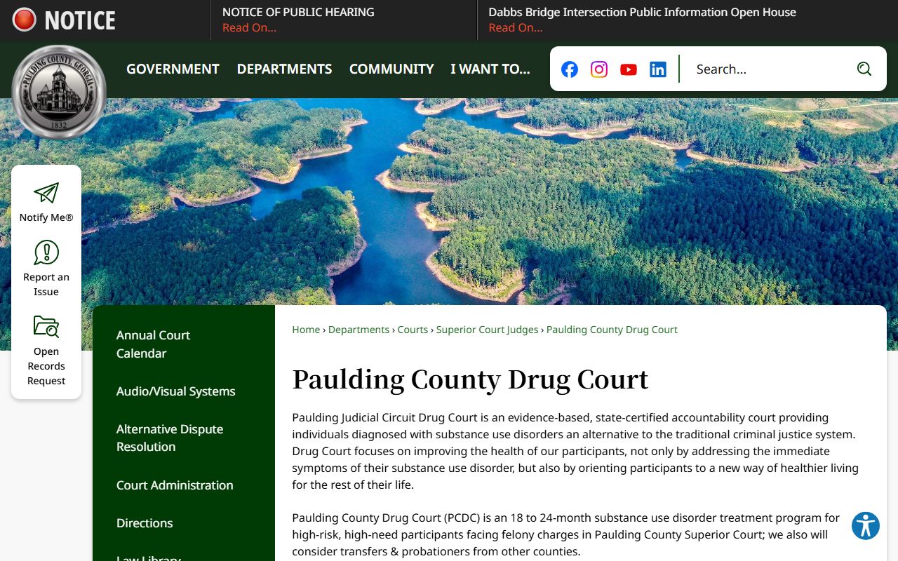 Paulding County Clerk of Superior Court Drug Court records context