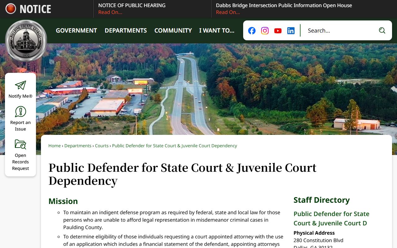 Paulding County criminal court records State Court public defender page
