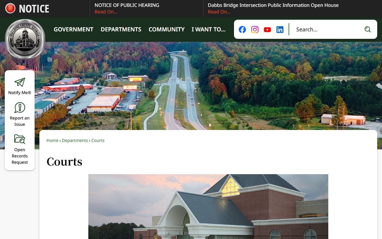 Paulding County court records courts landing page