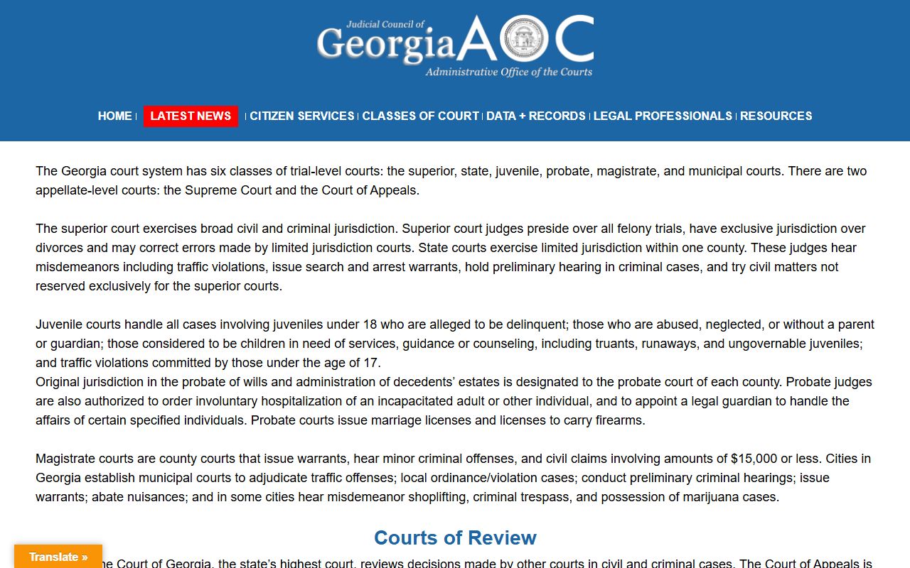 Paulding County court records Georgia court structure