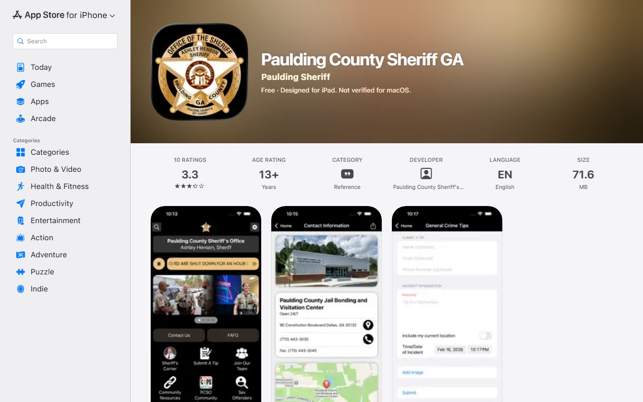 Paulding County public service app context for probate records