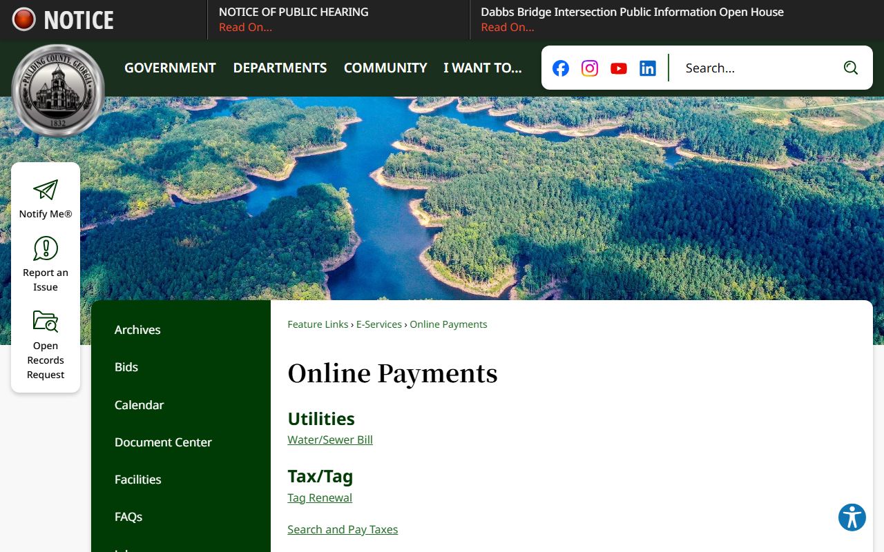 Paulding County traffic court records online payments page