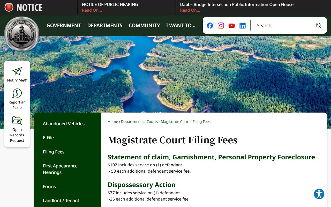 Paulding County warrant records Magistrate pre-warrant filing fees